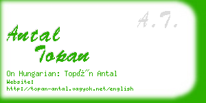 antal topan business card
